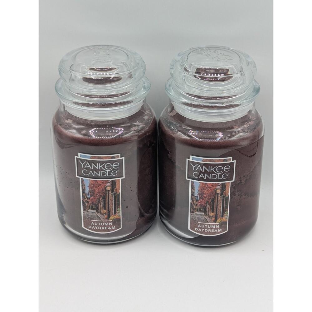 Lot Of 2 Yankee Candle Autumn Daydream 22oz Large Jar Candle 1742551 Brand New